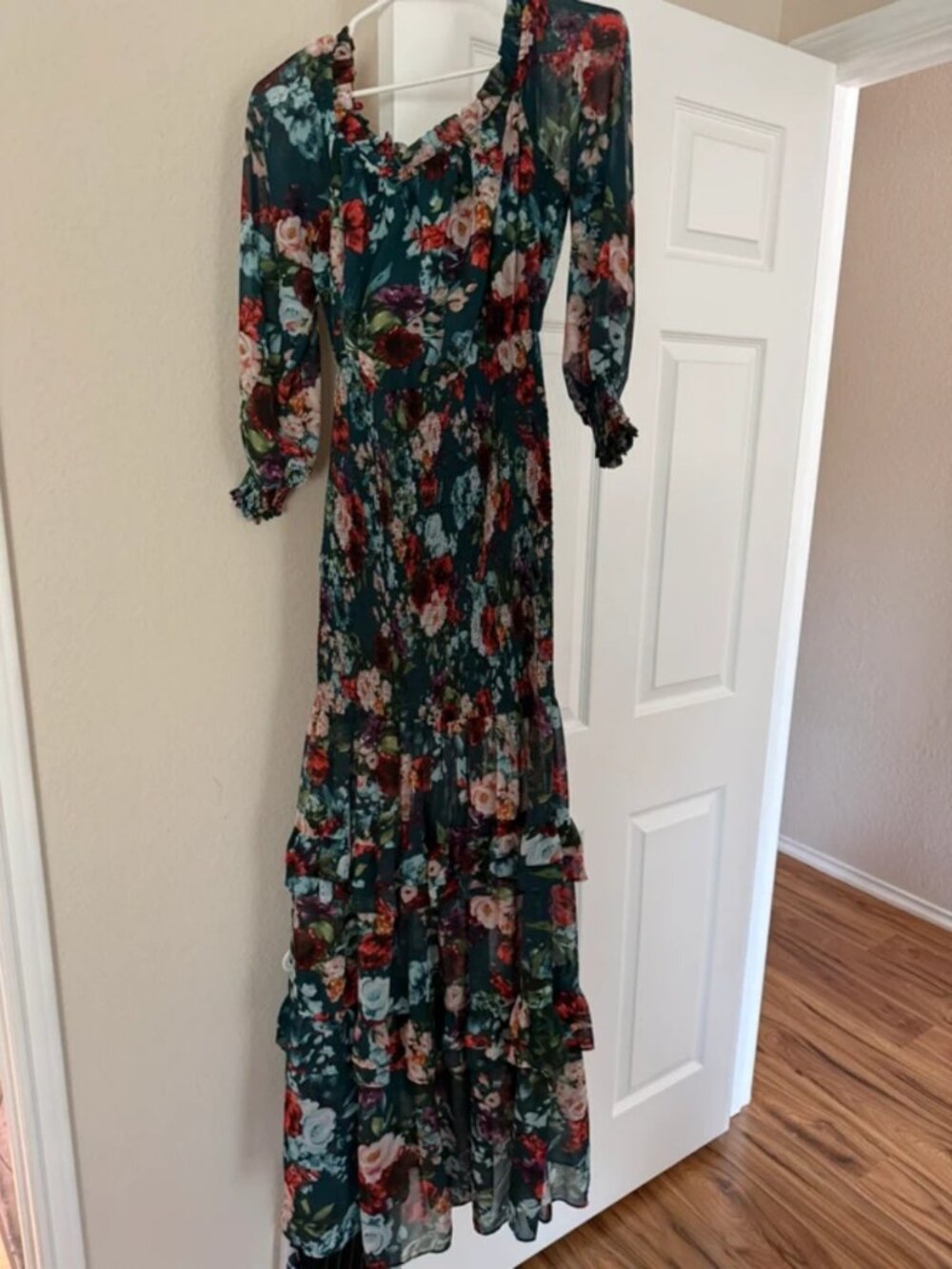 Miss Ord Floral Smocked Tiered Maxi Dress
